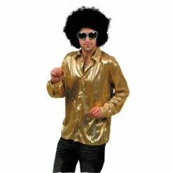 Chemise Disco Dorée Night Fever Homme - Viva La Fiesta