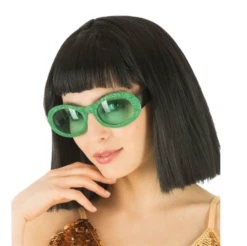 Lunettes Disco à Paillettes Vert - Viva La Fiesta