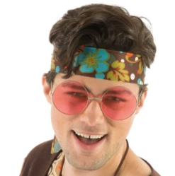 Grosses Lunettes Hippies Rondes Rose - Viva La Fiesta