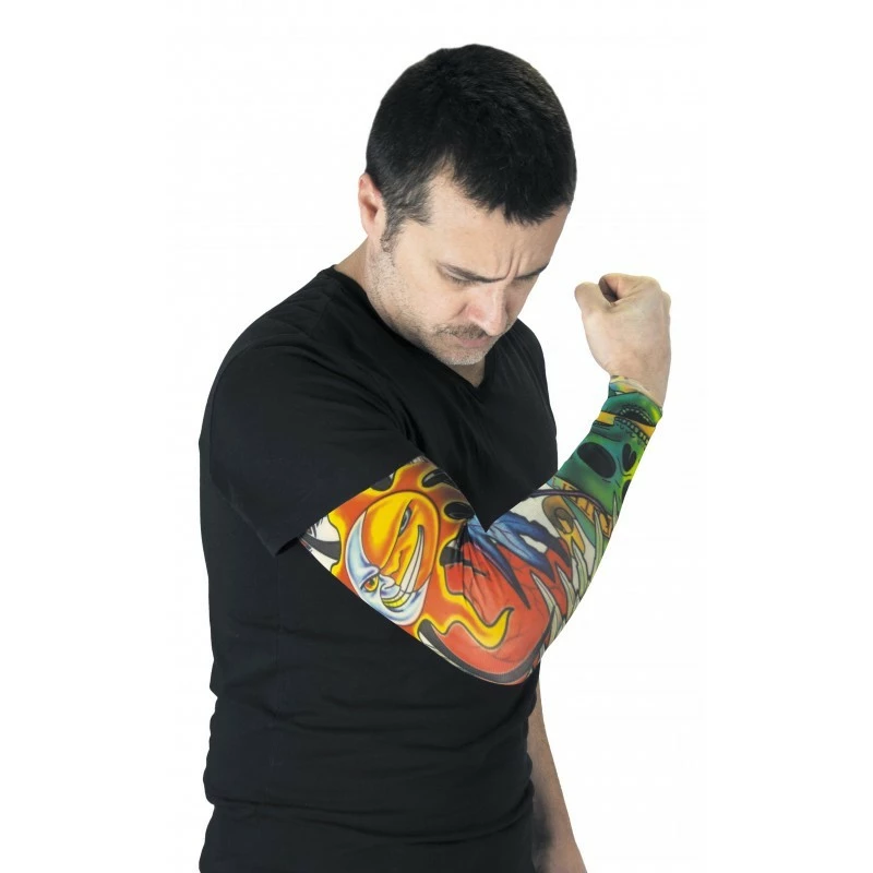 Manche Effet Tatouage Multicolore Rocker - Viva La Fiesta 4 Manche Effet Tatouage Multicolore Rocker - Viva La Fiesta – Image 2