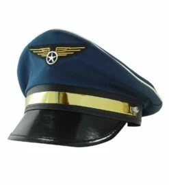 Casquette De Pilote Bleue Marine - Viva La Fiesta