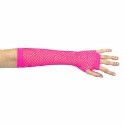 Gants En Résille Fluo UV Rose - Viva La Fiesta