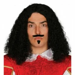 Perruque Avec Moustache Mousquetaire Adulte - Viva La Fiesta