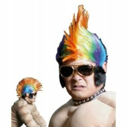 Perruque Arc-en-ciel Punk - Viva La Fiesta