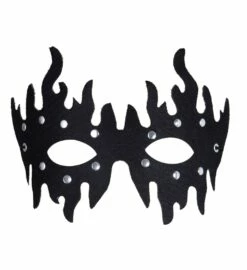 Loup Avec Flammes Noires Et Clous - Viva La Fiesta -VIVALAFIESTA Soldes 4254 Loup avec flammes noires et clous