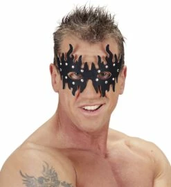 Loup Avec Flammes Noires Et Clous - Viva La Fiesta -VIVALAFIESTA Soldes 4257 Loup avec flammes noires et clous