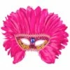Loup Avec Grandes Plumes Roses - Viva La Fiesta 2 Loup Avec Grandes Plumes Roses - Viva La Fiesta -VIVALAFIESTA Soldes 4286 Loup avec grandes plumes roses