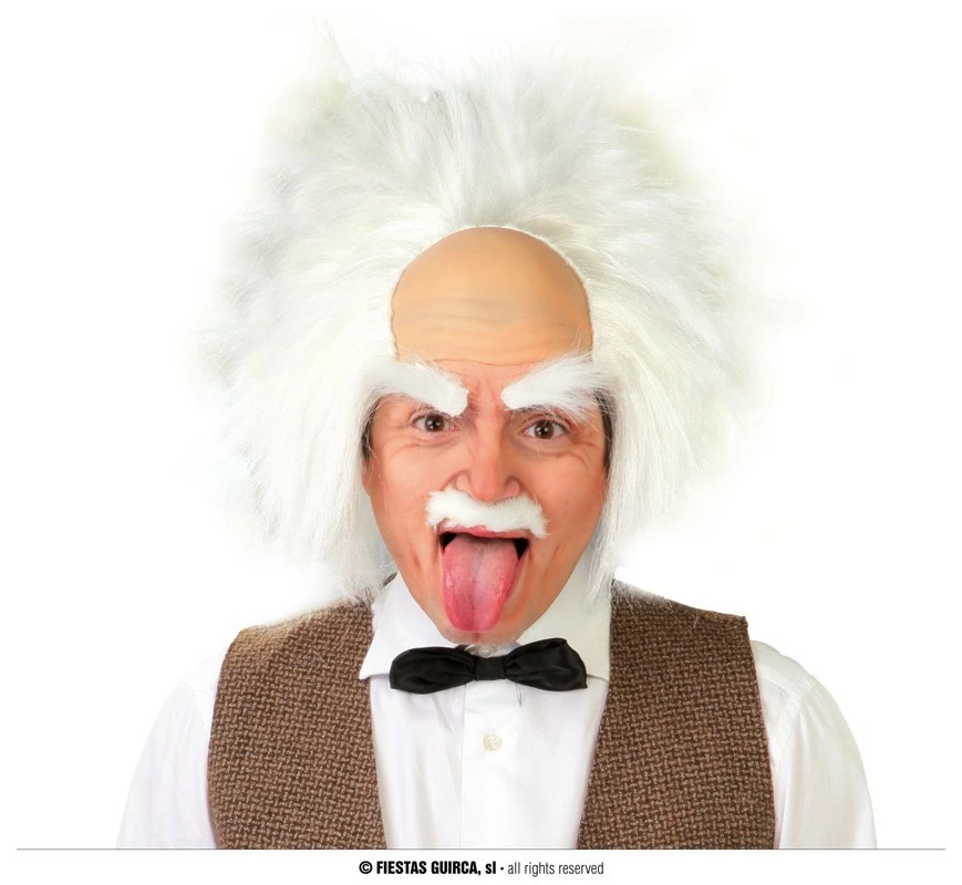 Perruque De Savant Fou Blanche - Viva La Fiesta 3 Perruque De Savant Fou Blanche - Viva La Fiesta