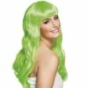 Perruque Longue à Frange Vert Fluo - Viva La Fiesta -VIVALAFIESTA Soldes 5511 Perruque longue chique