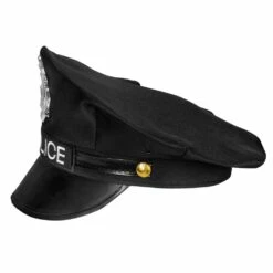 Casquette De Police Noire - Viva La Fiesta -VIVALAFIESTA Soldes 5520 Casquette de Police noire