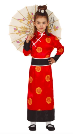 Déguisement Chinoise Rouge Fille - Viva La Fiesta