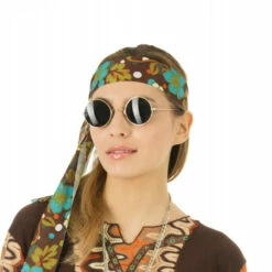 Lunettes Hippie Rondes Noir - Viva La Fiesta