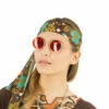 Lunettes Hippie Rondes Rouge - Viva La Fiesta -VIVALAFIESTA Soldes 6292 Lunettes hippie
