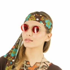 Lunettes Hippie Rondes Rouge - Viva La Fiesta