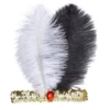 Bandeau Plume Et Sequins Or - Viva La Fiesta -VIVALAFIESTA Soldes Bandeau plume et sequins blanc et noir or