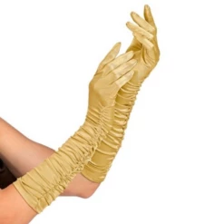 Gants En Satin Plissés Dorés - Viva La Fiesta - Montpellier