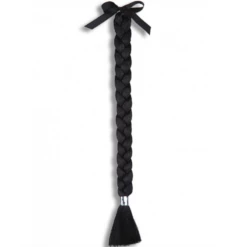 Longue Tresse 50 Cm Noire Adulte - Viva La Fiesta