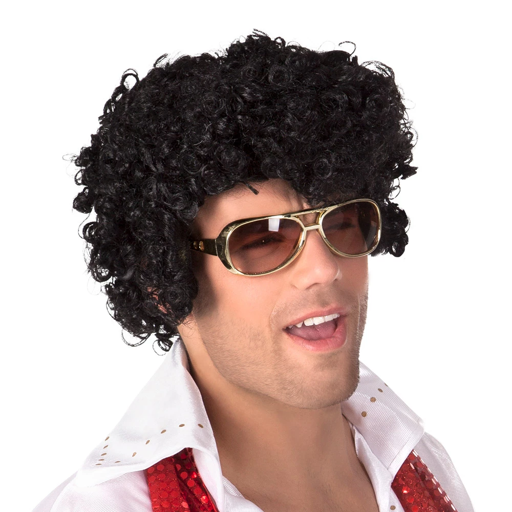 Perruque Rock'n Roll Noire Homme - Viva La Fiesta 3 Perruque Rock'n Roll Noire Homme - Viva La Fiesta