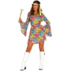 Robe De Hippie à Motifs Peace And Love - Viva La Fiesta -VIVALAFIESTA Soldes Robe de hippie motifs peace and love