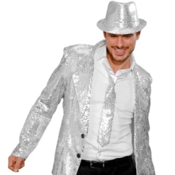 Cravate à Sequins Argent - Viva La Fiesta - Montpellier -VIVALAFIESTA Soldes Standard 1 2