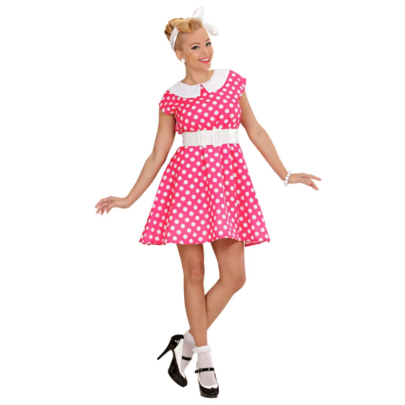 Robe à Pois Années 50 Rose Et Blanche - Viva La Fiesta 3 Robe à Pois Années 50 Rose Et Blanche - Viva La Fiesta