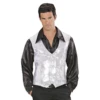 Veston à Paillettes Disco Argenté - Viva La Fiesta -VIVALAFIESTA Soldes Veston a paillettes disco argente